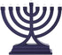 Zion Judaica Mini LED Hanukkah Menorah, Battery or USB Operated, Blue, Multiple Light Settings for Chanukah