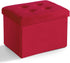 LINMAGCO Storage Ottoman Folding Foot Stool Velvet Foot Rest with Padded Modern