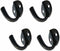Renovators Supply Manufacturing Black Wrought Iron Wall Coat Hook - Durable 1.6" L Single Hooks for Towel, Kitchenware,