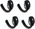 Renovators Supply Manufacturing Black Wrought Iron Wall Coat Hook - Durable 1.6" L Single Hooks for Towel, Kitchenware,