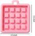 2-Pack Silicone Waffle Mold, Muffin Pans Molds, Waffle Maker Baking Tray Mold Bakeware for Waffle Cake Chocolate Craft Candy Soap Baking, Blue&Pink (Square: 3.3x3.3x0.4 inch) by Goeielewe
