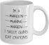 Sunmead I'm a Marine I shoot guns Eat Crayons Coffee Mug, Funny Marine Boyfriend Graduation Ceremony Gift, Marine