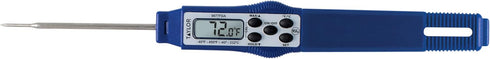 Taylor 9877FDA Digital Food Thermometer, Compact Waterproof, 2.81 Inch Stem, FDA-Recommended Probe, Blue