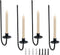YUWENG Wall Candle Holder Set of 4, Modern Candle Sconces Wall Mount Metal