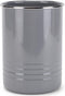 Nat & Jules Charcoal Grey Iron Metal Kitchen Crock, 6.75 x 5 Utensil Holder for Countertop