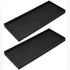 DNC Bathroom Vanity Tray, 2PC 11.8" Silicone Kitchen Sink Soap Tray for Countertop Dish Holder, Black Desk Organizer