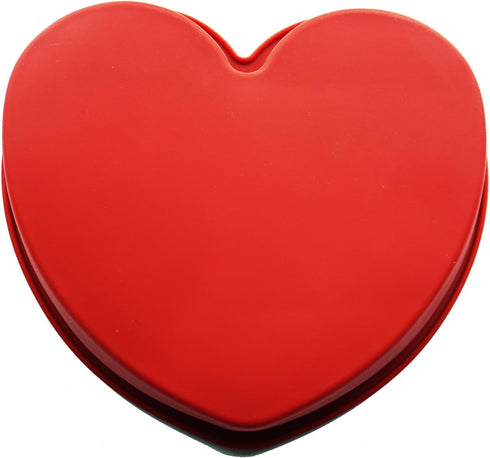 QTECLOR Silicone Heart Shaped Cake Pans, Nonstick Heart Cake Mold for Cakes and Brownies