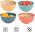 Cereal Bowls Unbreakable 24 OZ - Reusable Lightweight Plastic Bowls, Microwave and Dishwasher Safe for Soup and Salad
