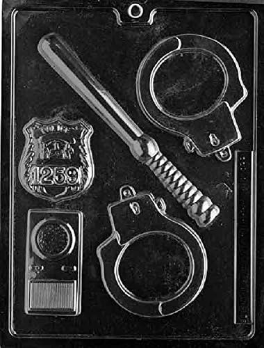 Grandmama's Goodies J078 Policeman Set Chocolate Candy Soap Mold with Exclusive Instructions