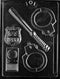 Grandmama's Goodies J078 Policeman Set Chocolate Candy Soap Mold with Exclusive Instructions