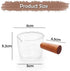 1 Pack Espresso Shot Glass 75ML Triple Pitcher Barista with Wood Handle by BCnmviku