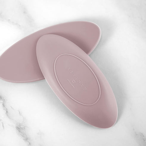Carrotez Small Silicone Coffee Spoon Rest 2 pcs, Flexible Almond-Shaped Spoon Holder for Kitchen Utensil Rest