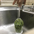 Hengkainsing Brush-Up Glass Brush with Suction Cup - Upright Stays in Sink for Kitchen Bottle Cleaning (Gray)
