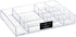Isaac Jacobs 12-Compartment Clear Acrylic Drawer Organizer - Multi-Sectional Tray for Makeup & Office Supplies