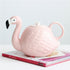 WUYIAZHI Set 15 34 (Set 3) JointVictory Flamingo Coffee Mugs and Teapot Ounce Ceramic Flamingo Cups Ounce Porcelain