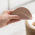 Carrotez 2 Pack Silicone Cup Cover Lids, 4.3 Inch Reusable Mug Covers for Coffee and Tea, Pink Beige