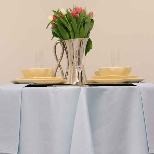 Kadut Blue Square Tablecloth 52 x 52 Inch, Heavy Duty Washable Wrinkle-Resistant Cover for Tables, Parties