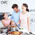 COOK WITH COLOR Silicone Cooking Utensils, 5 Pc Kitchen Utensil Set, Easy to Clean, Grey and Copper