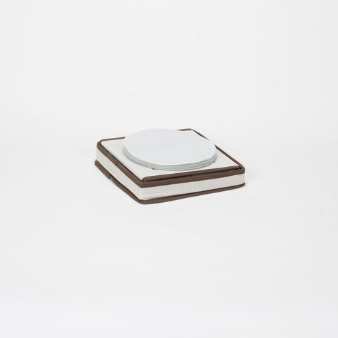 Household Essentials China Plate Storage Box, Holds 12 Dessert Plates or Bowls, Windowed Panel, Sturdy Frame,