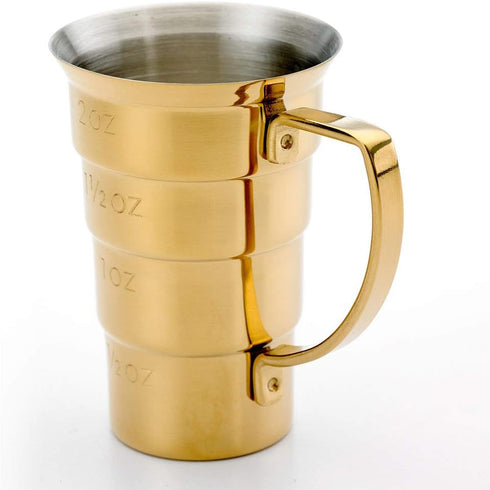 Barfly M37108GD Drink Jigger, 2 oz, Gold with Handle