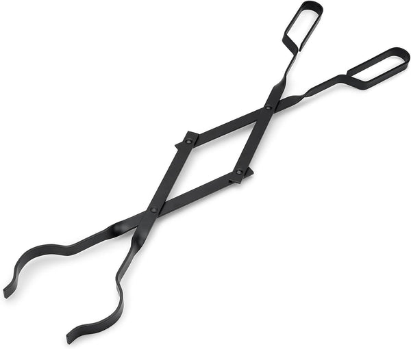 Stanbroil Outdoor Campfire Fireplace Tongs, 26" Long, Black Log Grabber