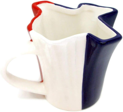 Red, White & Blue Texas Shaped Coffee Mug, 12 Ounce