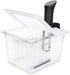 EVERIE Sous Vide Container 12 Qt with Collapsible Hinged Lid and Rack, Compatible with Anova Nano and Instant Pot,