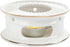 KAYCROWN Ceramic Teapot Warmer with Tealight Holder, Heater for Coffee, Milk, Tea, Candle Warmer (White)
