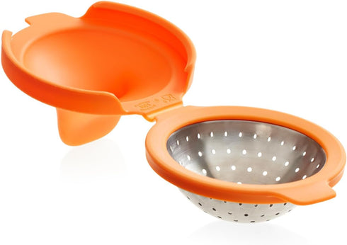Lekue Poached Egg Maker, Poached Egg Cooker Set of 2, Orange