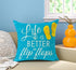 Bnitoam Summer Beach Phrases Cotton Linen Square Decorative Throw Pillow Cover, 18 x 18 inch, for Sofa Bed Couch