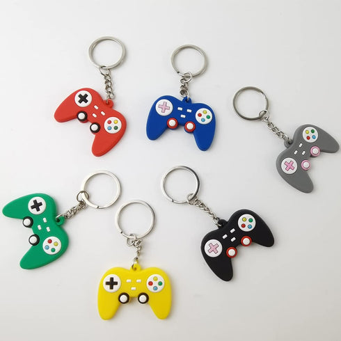 NSBELL 24PCS Video Game Controller Keychains in 6 Colors for Party Favors and Birthdays