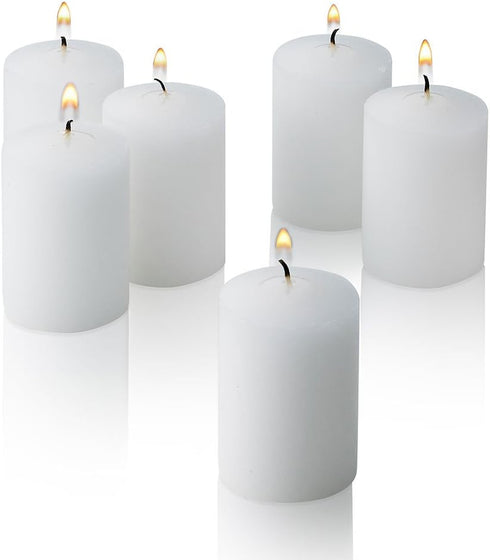 Bulk Pack of 72 White Votive Candles, Unscented Bulk Candles with 15 Hour Burn Time for Weddings and Parties