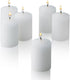 Bulk Pack of 72 White Votive Candles, Unscented Bulk Candles with 15 Hour Burn Time for Weddings and Parties