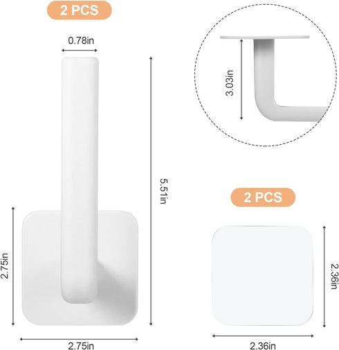 Cunhill Waterproof Wall Hair Accessories Organizer with Adhesive Scrunchie Holder, Simple Style, White Hairband Hooks