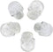 mookaitedecor 1 Inch Rock Quartz Crystal Skull Sculpture, Set of 5, Hand Carved Gemstone