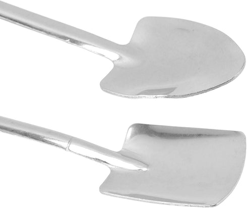 Ice Cream Spoon, Stainless Steel Cute Shovel Spoon, Reusable Sugar Dessert Cake Spoon for Home Cafe (4 Pointed Shovel)