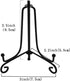 Artliving 3.5 Inch Black Mini Iron Stand Cookie Holder Display Stand Place Card Holder Display Easels at Weddings, Birthday Party (4 pack)