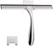 Stainless Steel Shower Squeegee, 14 Inch for Shower Doors, Bathroom, Mirrors, Tiles, Car Windows with 2 Hooks (Silver)