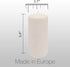 HomeLights Pillar Candles - 2.7x6 inch | 60 Hours Burning, 6 Count - White Unscented Smokeless Candles for Events