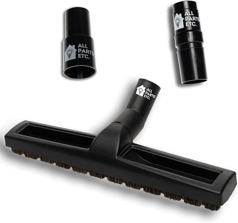 Vacuum Floor Brush Attachment - 14 Inch Brush for 1.25” Vacuum Accessories with Adapters for Shop Vac, Shark, Miele