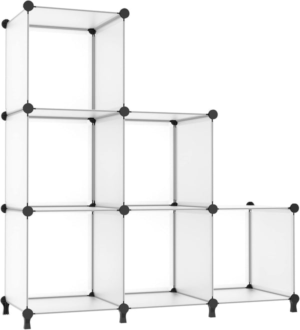 AWTATOS Cube Storage Organizer, 6 Cube Closet Organizers and Storage, DIY Stackable Plastic Clothes Organizer Shelving