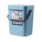 Small Trash Can with Lid, 5L Mini Kitchen Hanging Trash Can for Countertop Compost Bin, Odor Free (Blue)