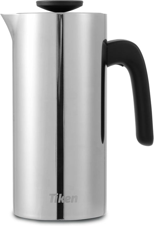 French Press Coffee Maker, Stainless Steel Double-wall Vacuum Insulated Coffee Press, 34Oz Silver, Dishwasher Safe