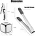 DERGUAM 8 Packs Fast-Cooling 304 Stainless Steel Ice Cubes, Whiskey Stones with Wine Opener, Nonslip Ice Tong & Tray