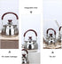LIFKOME Traditional Stainless Steel Heavy Duty Tea Kettle, Whistling Stove Top Kettle with Cool Touch Handle