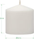 Stonebriar Unscented White Tall Pillar Candles, 18 Hour Burning, 3" X 3", 6 Count for Decor