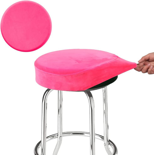 SINOSSO Bar Stool Cover, Super Soft Velvet Dia.11-13" Round Stretchy Washable Dustproof