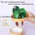 Cactus Measuring Spoons Set in Pot, Cute Ceramic Measuring Cups and Spoons, 1 Tbsp, 1 TSP, 1/2 TSP, 1/4 TSP, 1 Cup,