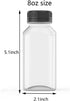 10 Pcs 8 Oz Plastic Juice Bottles, Empty Clear Containers with Tamper Proof Lids for Juice, Milk and Other Beverage
