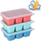 Ice Cube Trays for Freezer - 3 Pack Mini Ice Cube Trays with Lid & Easy-Release Silicone Bottom for Travel